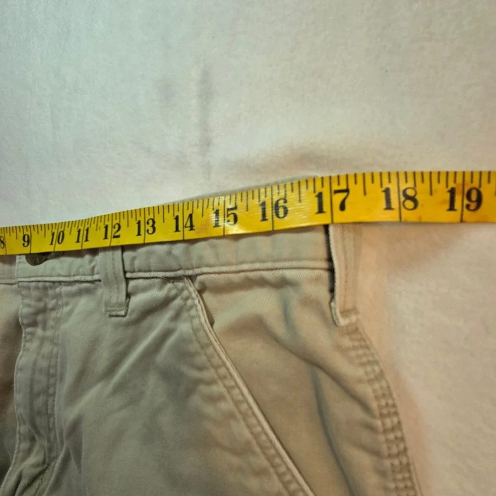 Carhartt Carpenter Utility Tech Pants Mens 34x31 Khaki Dungaree Canvas‎ Durable